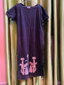 Whimsical Cat Applique Skirt