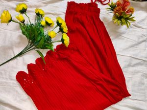 Beautiful Red Plazo ♥️
