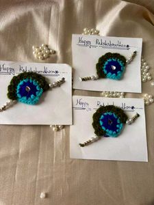 Handmade peacock 🦚 Rakhi Set of 3