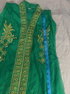 Green Embroidered Kurta Set