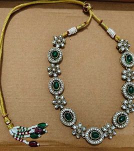 Zaveri Pearls Stone-Studded Jewellery Set