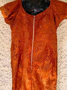 Rust couture Gown