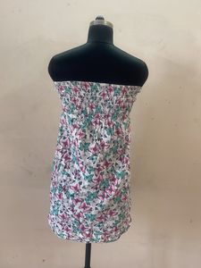 Floral Smocked Tube Dress