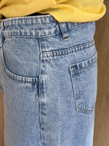 Denim Midi Skirt with Tie-Front Top