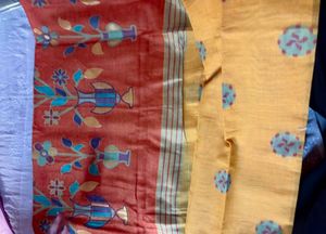 New Vibrant Cotton Saree with Blouse (Women’s