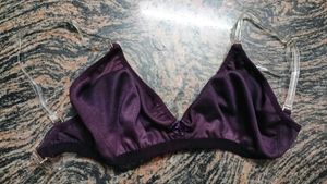Purple Invisible Strapless bra.