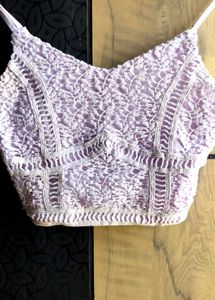 Lavender Lace Crop Top