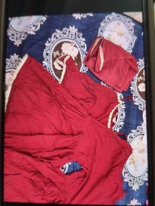 Rakhi Peplum Maroon Sharara suit