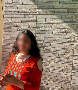 Elegant Orange Embroidered Kurta