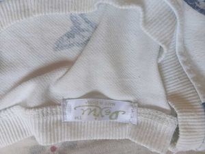 Cream Butterfly Print Sweatshirt