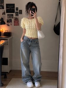 Textured Yellow T-Shirt