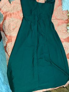 Elegant Teal Slip Dress