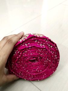 PINK ZARI LACE 💖 Ethnic Magenta