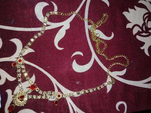 Waist Chain with Red Crystals (kamarbandh)