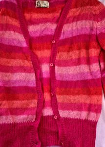 Striped Multicolor Button-Up Cardigan💖🎀