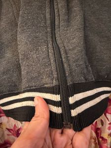 Gray Argyle Zip-Up Jacket