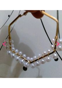 Pulse Golden Fancy Hexagonal Earrings