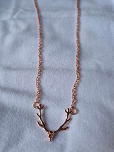 Christmas Reindeer Necklace – Rose Gold
