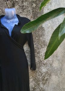 QB. BLACK WRAP TOP