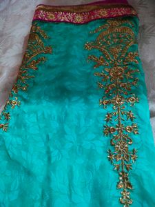 Elegant Embroidered Saree