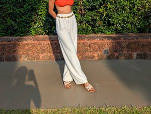 Chic White Leg Pants