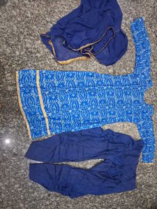 Blue Kurta Set with Dupatta