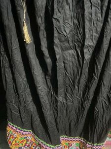 Embroidered Black Ethnic Skirt