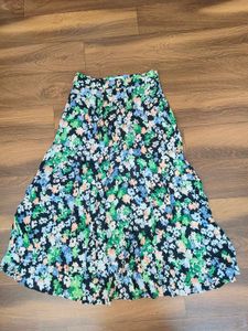 Floral Print Midi Skirt
