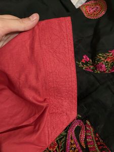 kurta &amp; shalwar Embroidered Black and