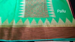 Vibrant Green Cotton Saree