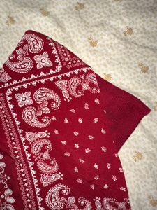 Red Bandana Print Crop Top
