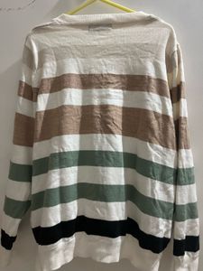 Striped V-Neck Regular Sweater