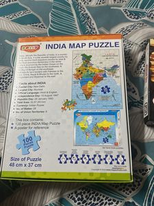 Dolly Plastic India Map Puzzle