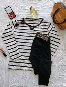 Black White Line T-shirt