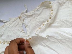 Elegant White Pearl Embellished Blouse