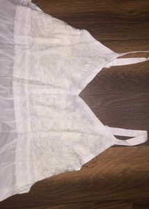 Peplum White Short Kurti Top