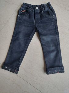 Boys Black Charcoal Jeans 2-3 Yrs
