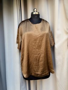 H&amp;m Satin Brown Top