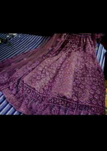 Stunning Lavender Embroidered Lehenga Choli