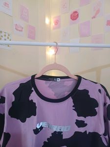 Vierdo Cow Printed Lilac T-shirt
