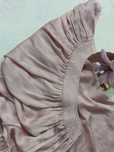 Elegant Pink Silky Dress