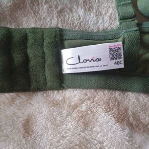 Olive Green Lace Bra