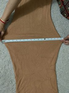 Ribbed Knit Sleeveless Midi Dress