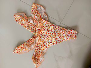 Ruffled Floral Bikini Bottom