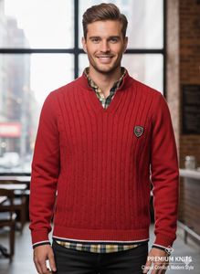 Red Cable Knit Sweater
