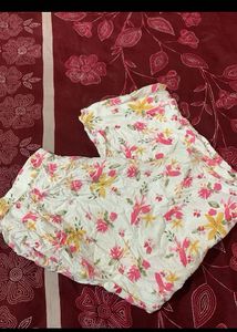 Floral Print Tie-Neck cord set