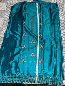 Elegant Teal Embroidered Salwar Kameez
