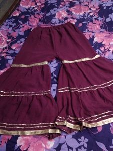 Embellished Purple Kurta with Plazzo