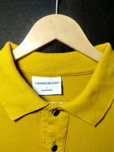 Calvin Klein Yellow Polo Shirt