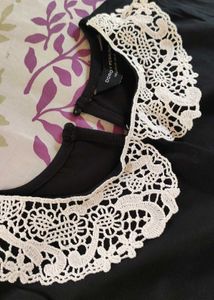 The Elise Lace Collar Little Black Dress